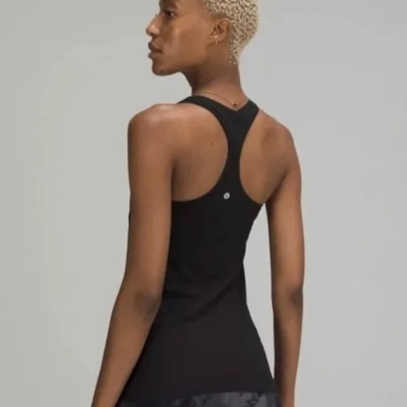 lulemon athletica Lululemon Black Rainbow Stitches Racerback Tank Top - Picture 1 of 5